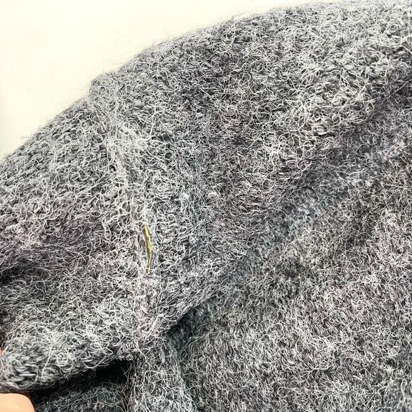 Peruvian Trading Co Sweater Womens Medium Gray Virgin Acrylic Button Up Cardigan - Picture 4 of 10